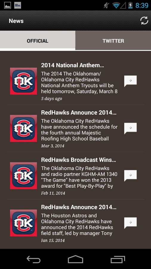 OKC RedHawks Baseball Te...截图1