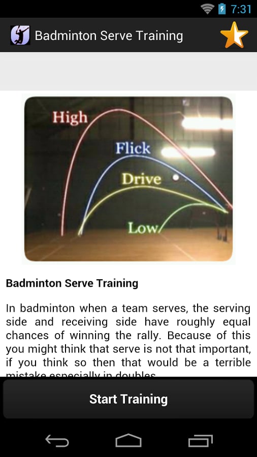 Badminton Serve Training截图2