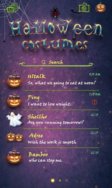 (FREE) GO SMS HALLOWEEN THEME截图2