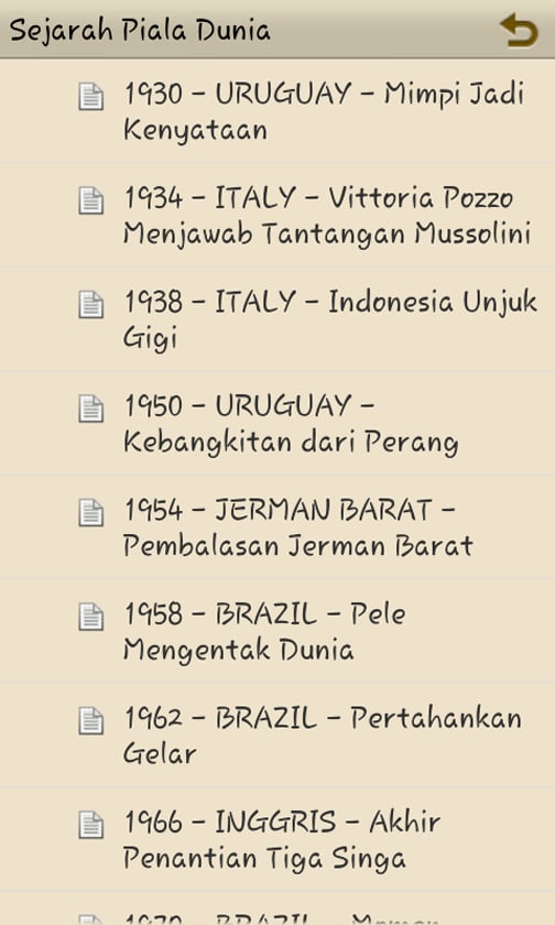 Sejarah Piala Dunia截图8