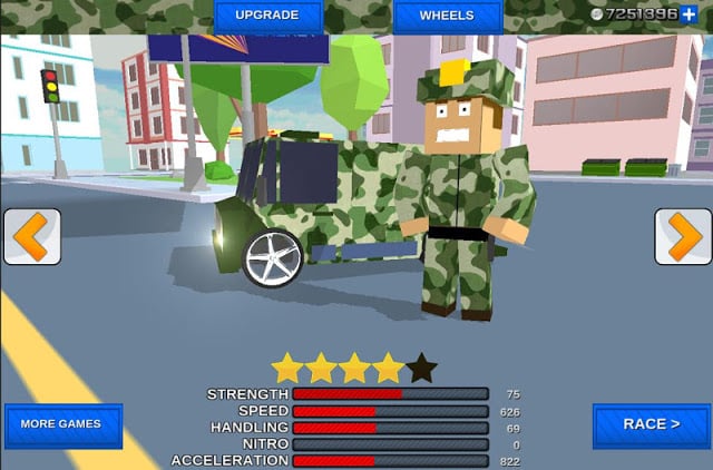 Blocky Army City Rush Racer截图2