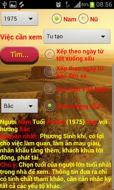 Xem ng&agrave;y tốt theo tuổi截图4