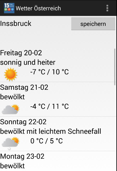 15 Tage Wetter Österreich截图6