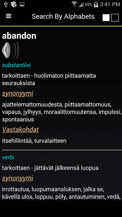 Offline Finnish Dictionary截图9