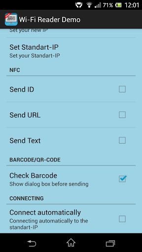 WiFi Barcode Scanner DEMO截图4