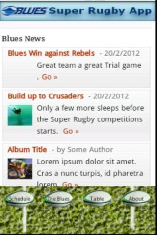 Blues Super Rugby截图1