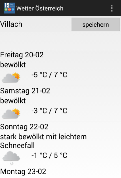 15 Tage Wetter Österreich截图8