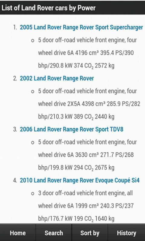 Landrover Specs截图2