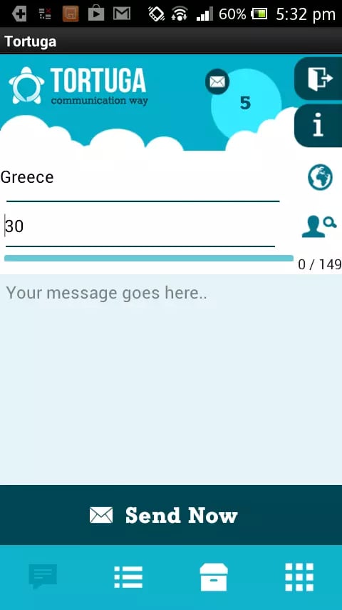 Tortuga - Send SMS截图3