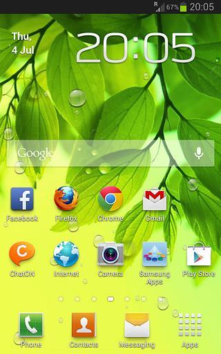 Galaxy S4 Leaf Rain Drops截图2