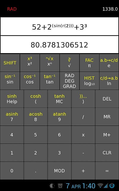 ExN Scientific Calculator Free截图2