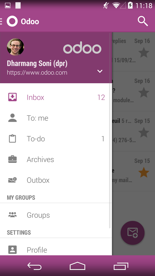 Odoo Messaging截图5