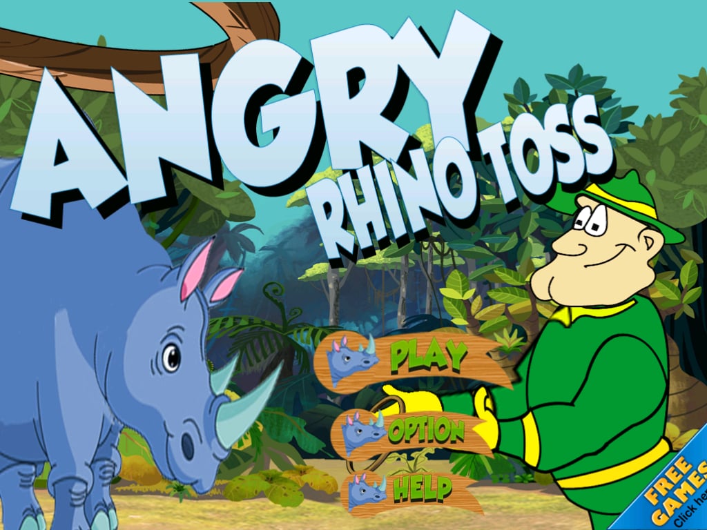 Angry Rhino Toss Free截图1