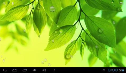 Galaxy S4 Leaf Rain Drops截图3