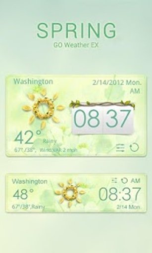 SPRING THEME GO WEATHER EX截图4