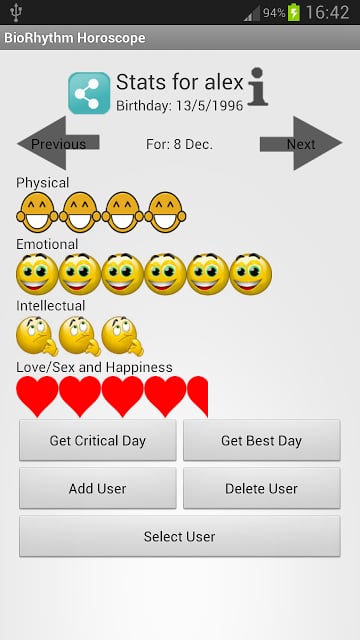 BioRhythm Horoscope截图6