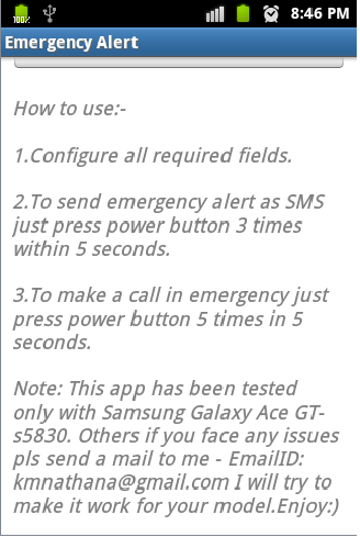 Power Button Emergency Alert截图2