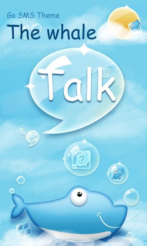 GO SMS Theme the whale talk截图2