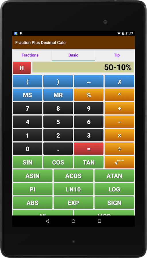 Fraction Plus Decimal Calc截图4