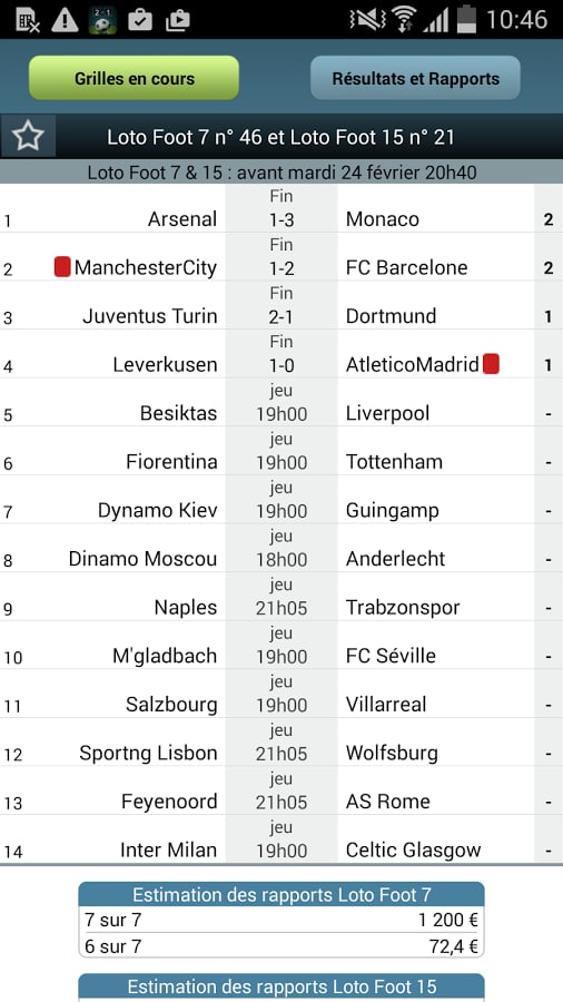 LF7&amp;15 Livescore Pronoso...截图4