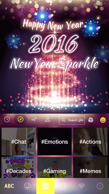 NewYear Sparkle Keyboard Theme截图2