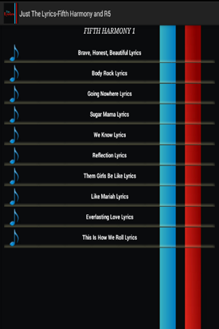 Just The Lyrics - FH & R5截图2