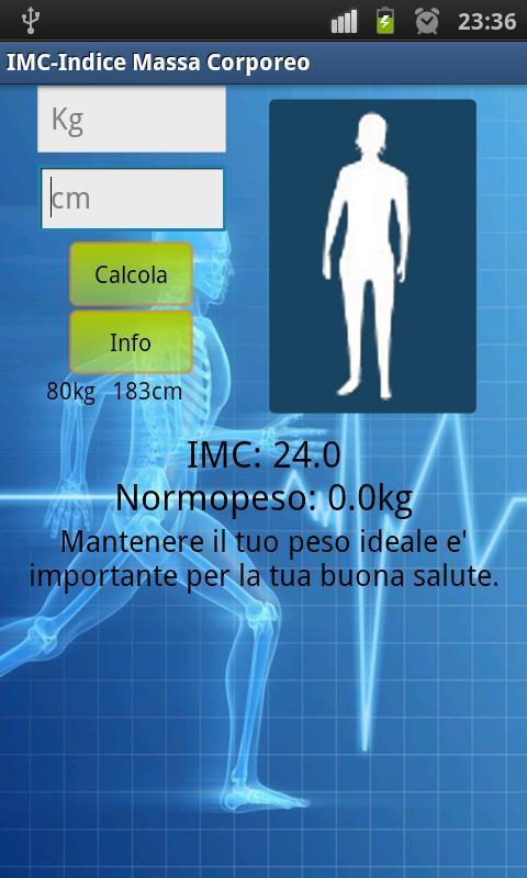 IMC-Indice Massa Corporeo FREE截图1