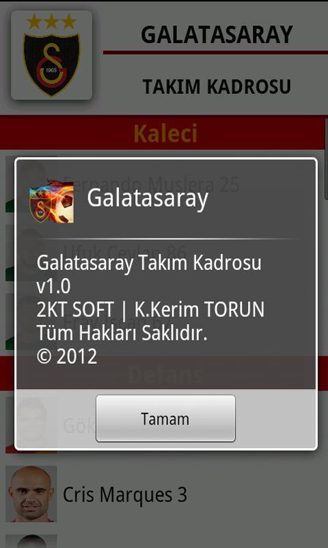 Galatasaray Takım Kadrosu截图5