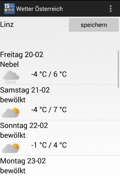 15 Tage Wetter Österreich截图4