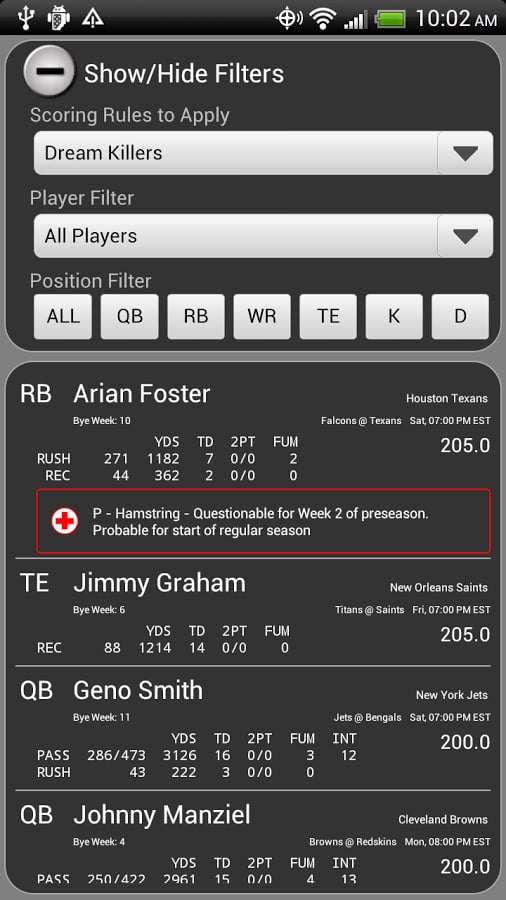 Fantasy Football Monitor...截图4