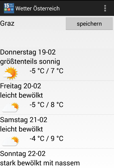 15 Tage Wetter Österreich截图3