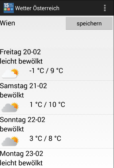 15 Tage Wetter Österreich截图2