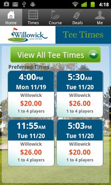 Willowick Golf Tee Time截图3