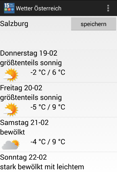 15 Tage Wetter Österreich截图5