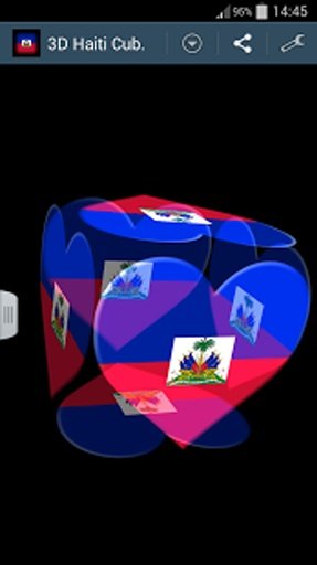 3D Haiti Cube Flag LWP截图2