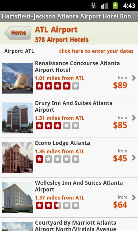 Hotels Near Atlanta Airport截图1