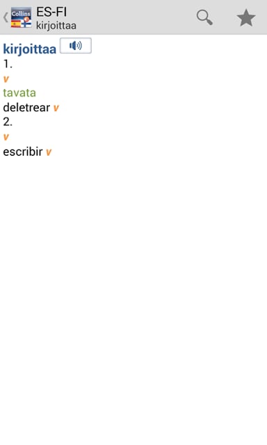 Spanish&lt;&gt;Finnish Dictionary T截图6