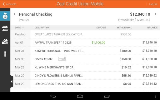 Zeal Credit Union Mobile截图4