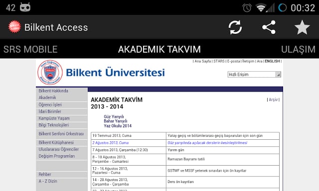 Bilkent Access截图5