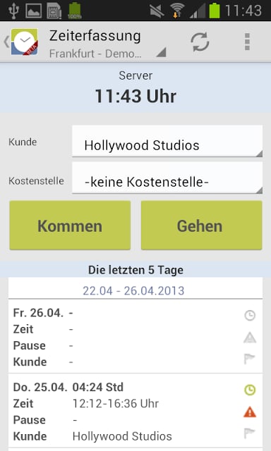 TimeBoard Zeiterfassung (Beta)截图3