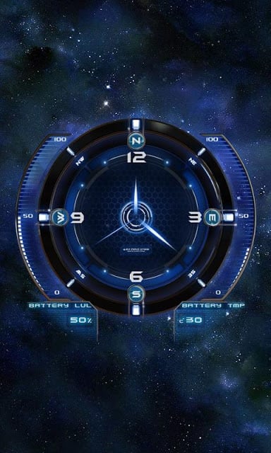 Space Clock HD Live Wallpaper截图2