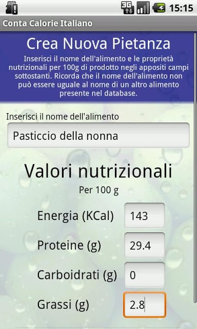 Conta Calorie Italiano DEMO截图1