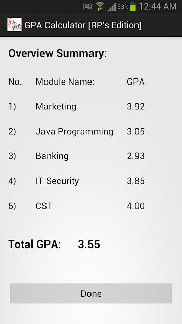 GPA Calculator [RP's Edition]截图1