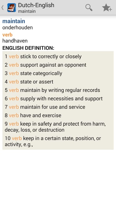 Dutch&lt;&gt;English Dictionary截图2