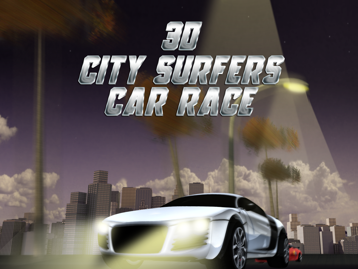 3D City Surfers Car Race截图1