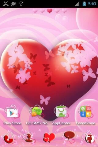 Theme Hearts for GO Launcher截图5