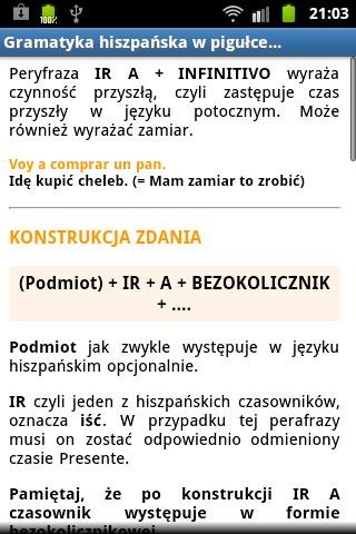 Hiszpański Gramatyka截图8