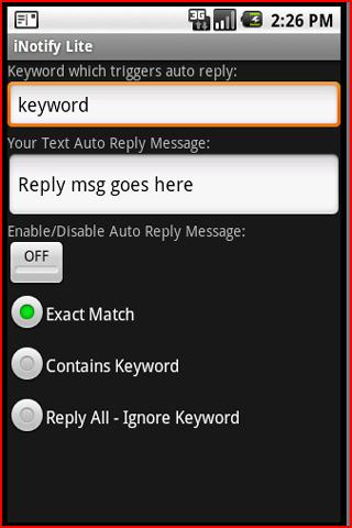 iNotify Lite - Auto Text Reply截图1