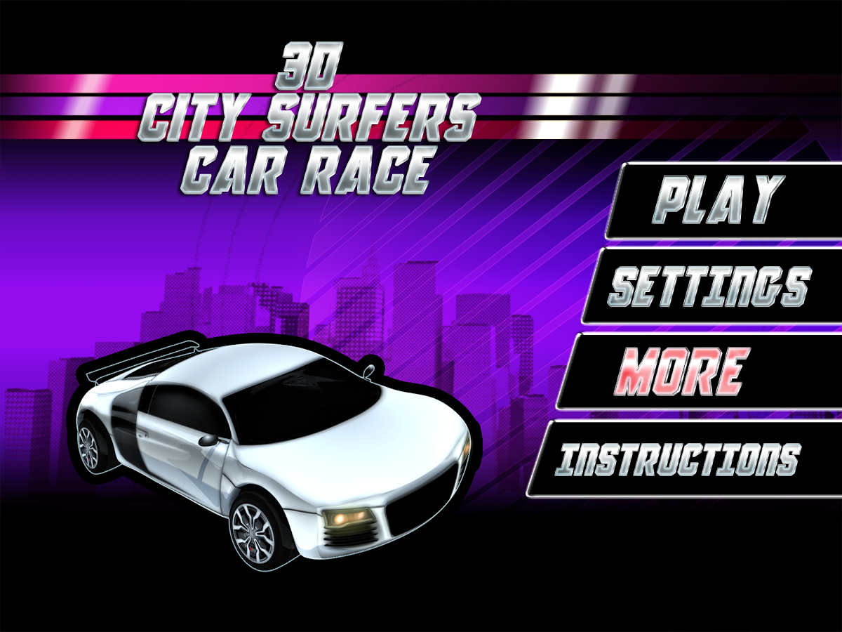 3D City Surfers Car Race截图10