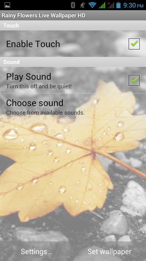 Rain Flowers Live Wallpaper截图1
